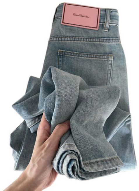 YioYcc 청바지 여 캐주얼 와이드 코디 하이웨스트 팬츠