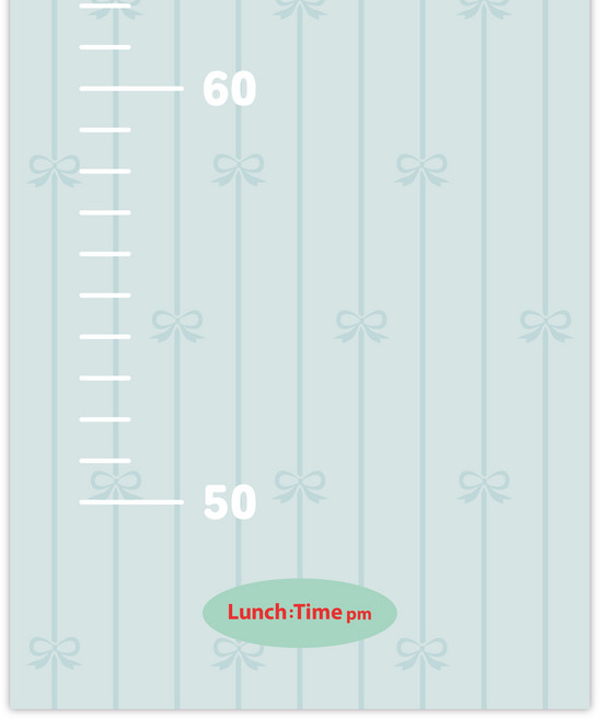 런치타임pm 빈티지 리본 패턴 어린이 유아 아이 키재기자 포스터 아기방 꾸미기, 1개, 빈티지 블루