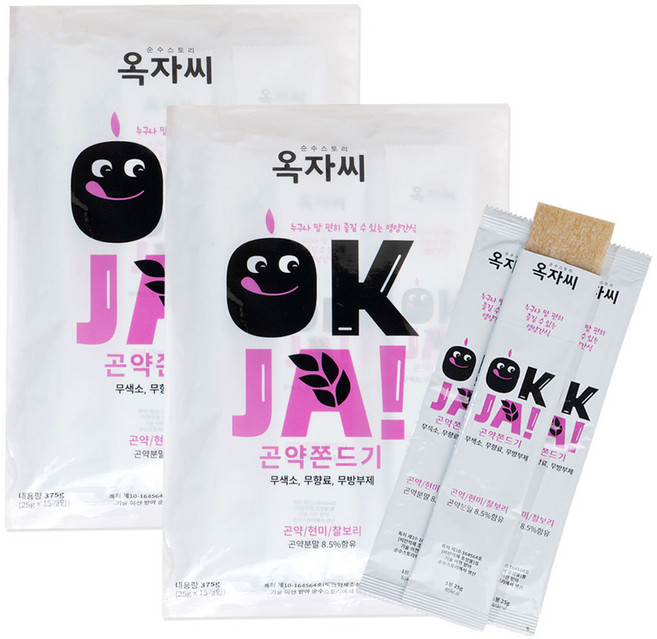 옥자씨 국내산 곤약 쫀드기 고소한 곡물 쫀디기, 30개, 25g