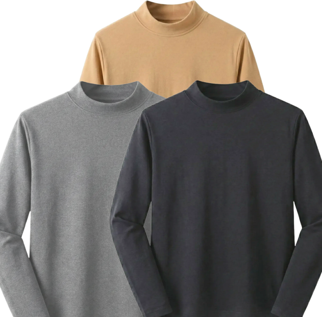 에스벨코 남자 반목티 기모 긴팔 반폴라 티셔츠 3종세트