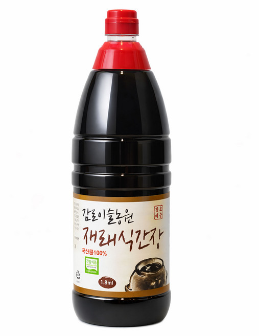 (감로이슬농원) 무방부제 국산콩 전통 재래식 명인 조선 집 간장(5년 숙성), 1.8L, 1개