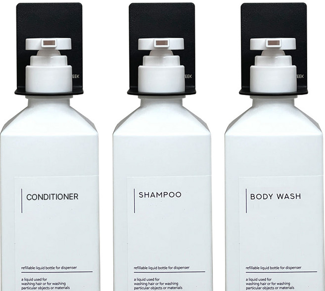 에브리윅 벽부착 스텐 샴푸 걸이 거치대 33mm, 2개, 블랙