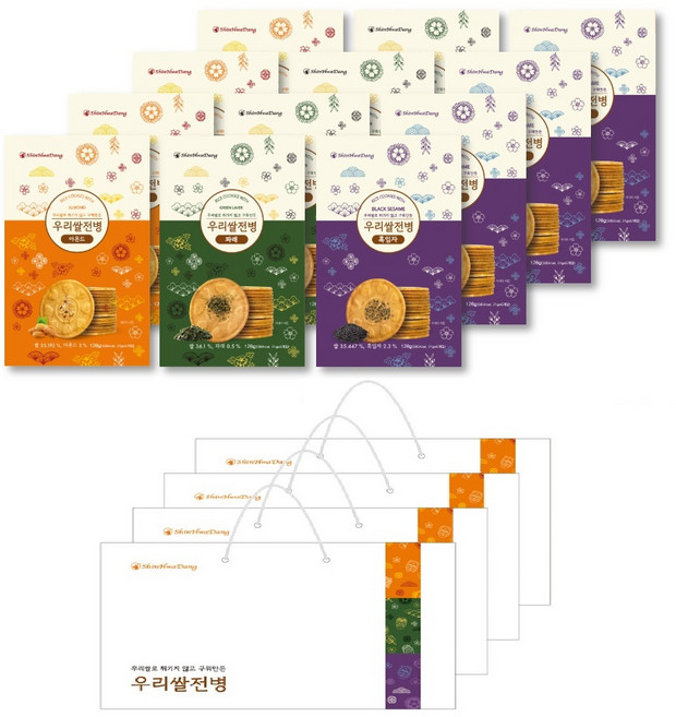 신화당 우리쌀전병 12박스 + 쇼핑백 4매 증정 기획세트, 1개, 1.512kg