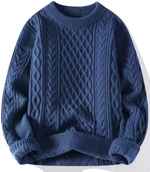 스타일닥터 남성 루즈 스웨터 라운드넥 싱글 컬러 니트