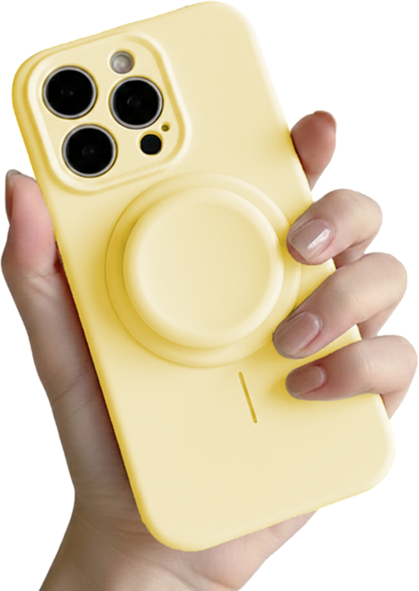 말랑톡 맥세이프 그립톡 스마트톡 휴대폰 거치대, 1개, 따스한 옐로우