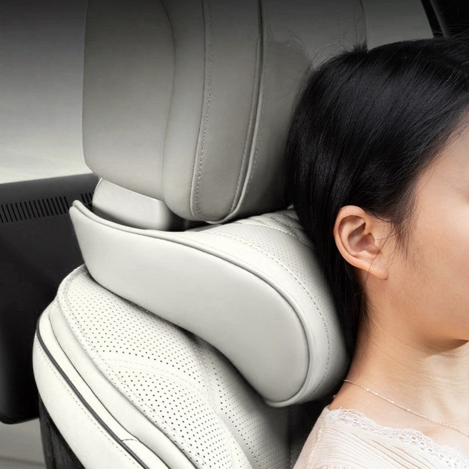 Yeolpise 프리미엄 전 차종 호환 인체공학 차량용 헤드레스트 고급 쿠션감과 안정적인 지지력으로 장시간 주행에도 편안한 자동차 목받침, 2개, 따뜻한  쌀