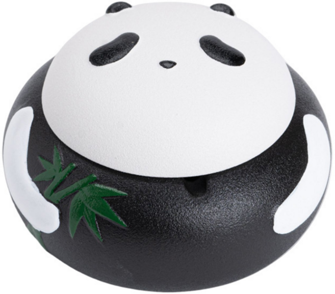 잼퍼니 귀여운 판다 도자기 재털이 가정용 재털이, 블랙바디판다, 1개