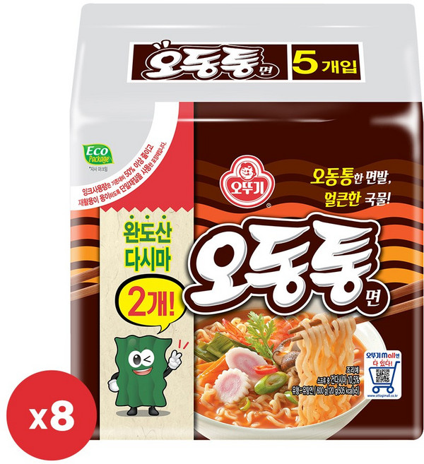 오동통면 40봉, 120g