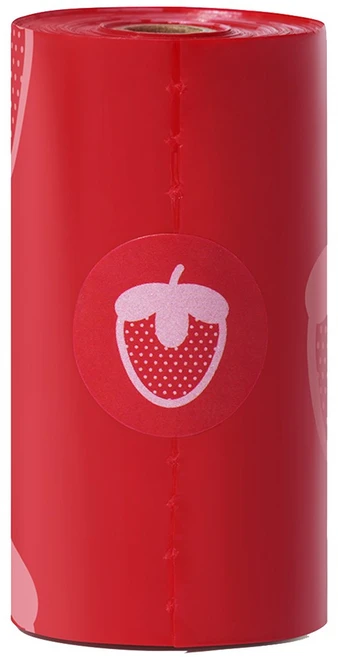 VETRESKA 스트로베리 강아지 향기나는 배변봉투 풉백 디스펜서 세트(딸기향), 풉백12롤 (디스펜서 없이), 1개, 1개입 - 쿠팡