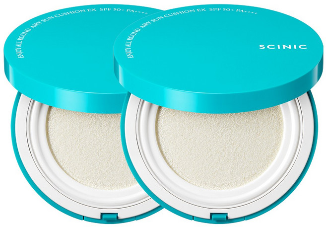 싸이닉 엔조이 에어리 촉촉 빅선쿠션 SPF50+ PA++++ / 톤업 쿨링 무기자차 2개, 선쿠션2개((C02T0000008068))