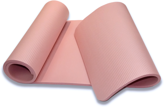 15mm NBR 두껍고 요가매트 관절보호 방음 미끄럼방지, 1개, 분홍색