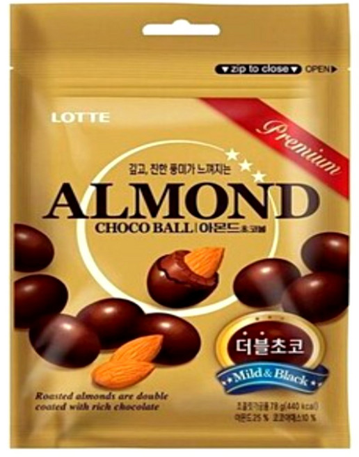 롯데 아몬드 초코볼 70g, 15개