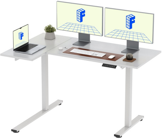 FlexiSpot 전동 코너형 모션데스크 EF1L 높이조절책상 740-1185mm A/S 5년 컴퓨터책상, 블랙