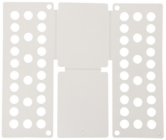 헬스와미 옷접는 폴더 옷정리 트레이 옷 빨래 개기판 티셔츠 옷접기, 1개, 화이트