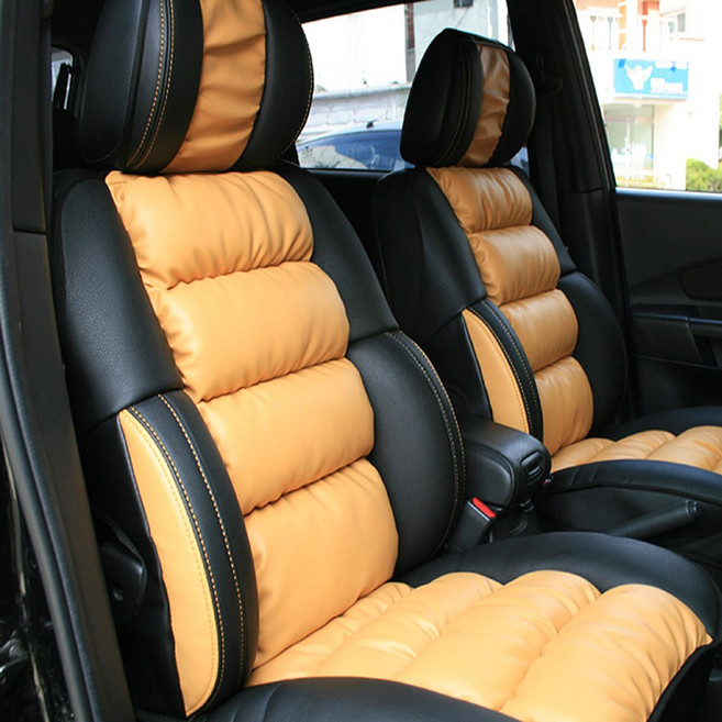 피렌체 리무진시트 버켓시트 당신의 편안한 운전을 위한 시트커버의 결정체 시트커버교체, 겨자-, 1개