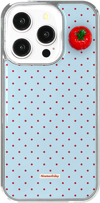 입체 토마토 도트 아이폰 갤럭시 맥세이프 실버 에폭시 케이스 폰케이스