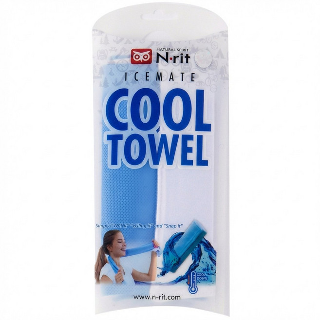 엔릿 아이스 메이트 쿨타올(더블), 블루-라임, 1개