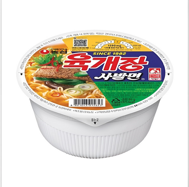 농심 육개장 사발면 86g 6개입 /농심 김치 사발면 86g 6개입 (각각 개별 판매), 6개