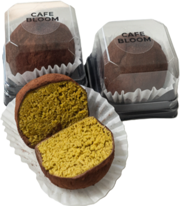 카페블룸 두바이 쫀득쿠키 두쫀쿠 쫀득볼 초코볼, 4개, 50g