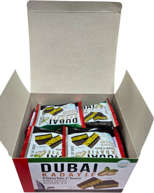 두바이 초콜릿 피스타치오 카다이프 초콜렛 봉지 낱개, 30g, 1개