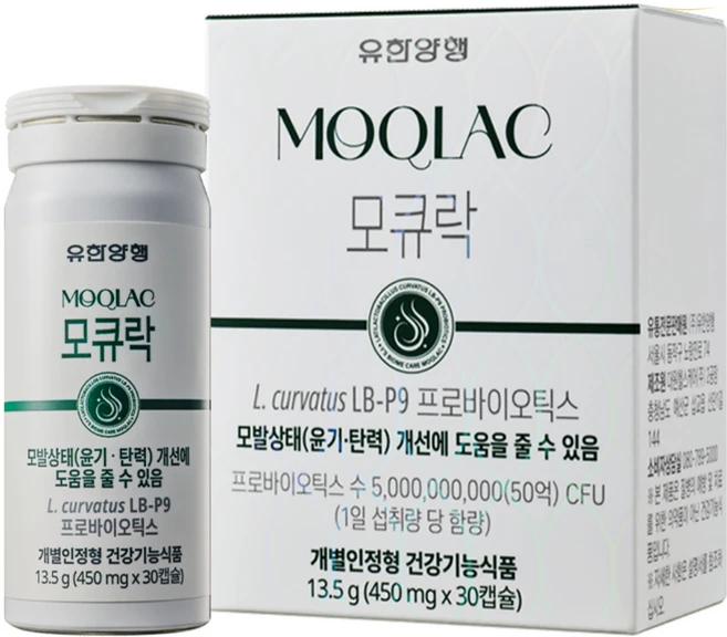 유한양행 모큐락 모발유산균 모발 성장 신호 50억 유산균 30캡슐, 1개, 30정 - 쿠팡
