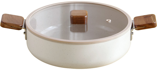 네오플램 비앙 IH 풀 인덕션 전골냄비 24cm, 아이보리