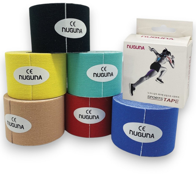 스포츠 테이프 테이핑 키네시오 5cmX5M 10롤 근육 (벤저스 출고), 베이지, 10개