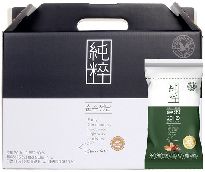 산과들에 순수정담 하루견과 30입 선물세트, 30개