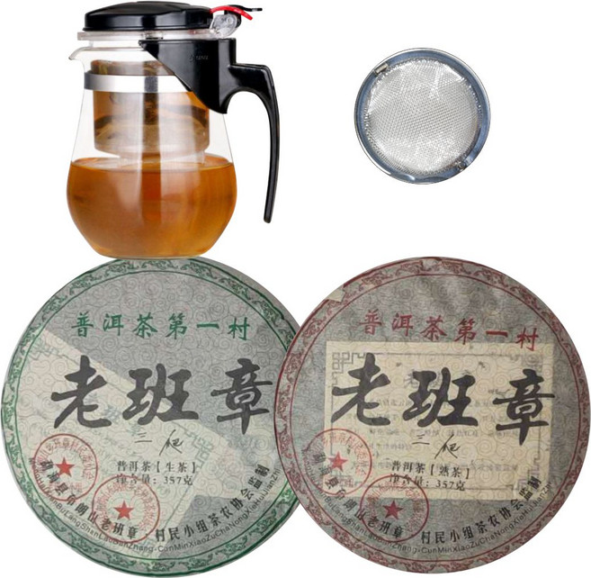 천년고도 세계 명차 운남성 보이차 세트, 1개, 2개입, 375g