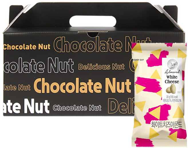산과들에 화이트치즈초콜릿아몬드 20봉 초콜릿 선물세트, 20g, 1개
