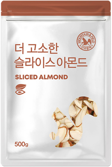 산과들에 슬라이스 아몬드 1kg 견과류, 2개, 500g(1개)