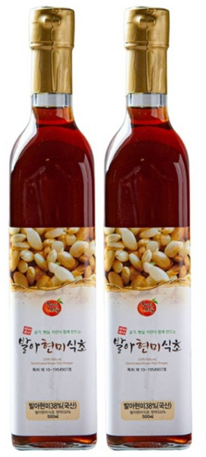 항아리 8년 숙성 천연 발아 현미식초 500ml 2병 전통 자연 발효 식초 밀양 감익는마을, 2개