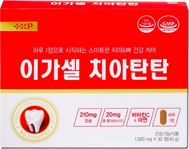 이가탄탄 잇몸 인사 튼튼 부었을때 칼슘 영양제, 1개, 30정 - 쿠팡