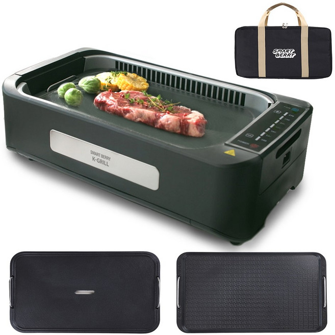 스마트베리 케이 전기 휴대용 그릴 + 가방 세트, SBG-01(다크블랙)