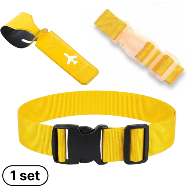 파이브비 캐리어 네임택 캐리어벨트 러기지벨트 [3in1] 여행가방 위탁 수하물 터짐방지 3pc