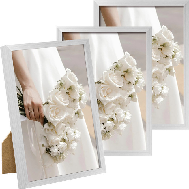 upsimples 인테리어 프레임 액자, 3개, 실버