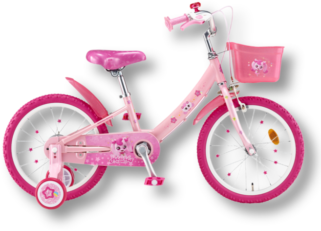 캐치티니핑 삼천리자전거 2025 18 하츄핑 네발자전거 유아 어린이 보조바퀴, 1개, 121cm, 18하츄핑라이트핑크99%