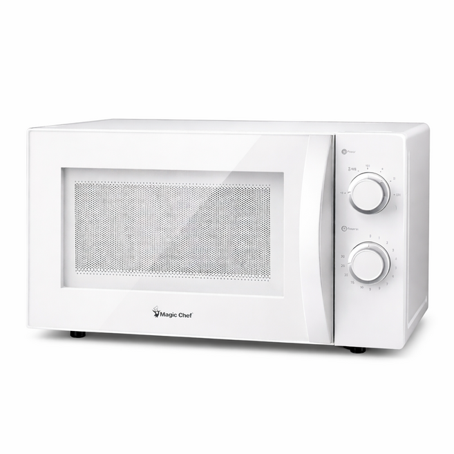 매직쉐프 다이얼식 전자레인지 화이트 가정용 미니 전자렌지 간편조작, 20L