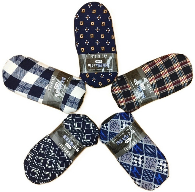 VIC 겨울 방한요술버선 남성 체크패턴 덧신 2켤레 군인경찰 건설현장 시골부모님 기모양말