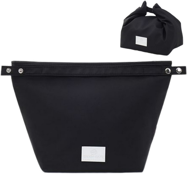 글로모 데일리 심플 런치백 보온 보냉백 도시락가방, 1개, 블랙