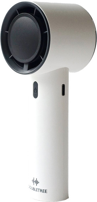 더블트리 휴대용 미니 안전 선풍기 BLDC모터 2200mAh, 화이트