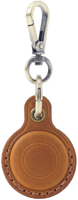 베이글루 빈티지 모던 가죽 에어태그 케이스, 1개, 연브라운