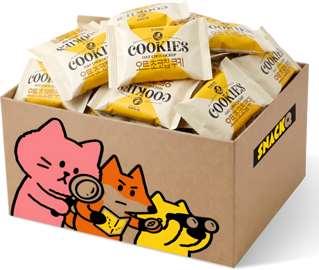 스낵큐 노브랜드 과자, 8개, 오트초코칩쿠키