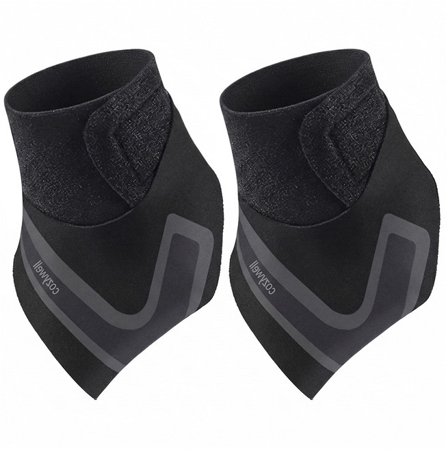 스포츠 발목 보호대 벨크로 스트랩 압박 고정형 2개 좌우세트, 그레이, 1세트