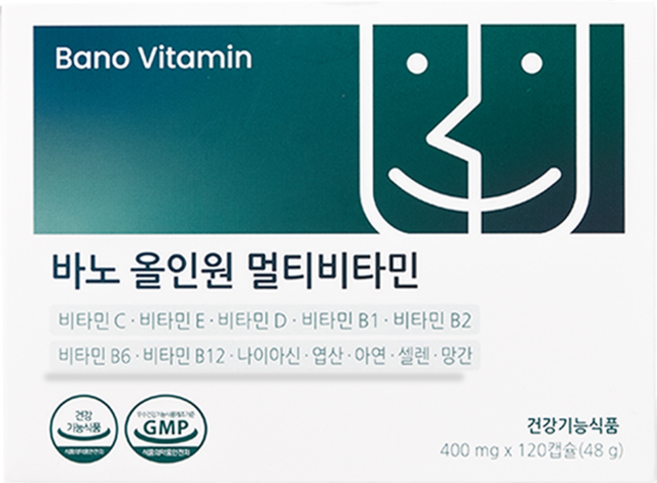 바노 올인원 멀티비타민, 1박스, 120정