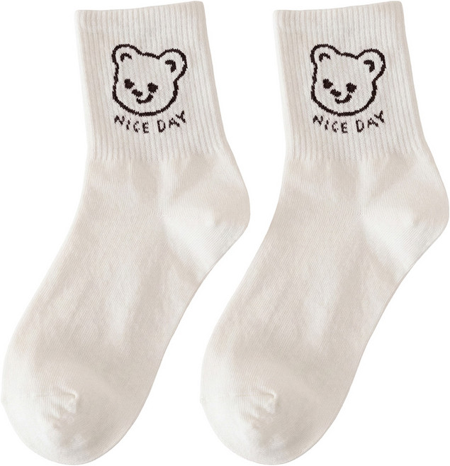 귀여운 캐릭터 포인트 발목 중목 양말 컬러 학생 데일리 양말