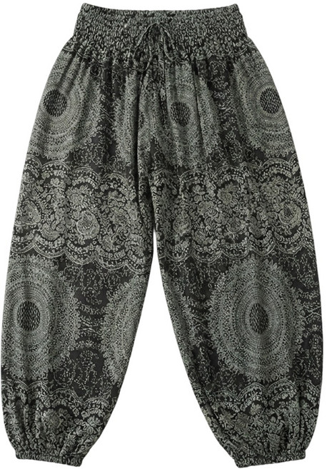 Caramella 여성 하렘팬츠 요가바지 밴딩 와이드 트레이닝 필라테스 댄스 요가팬츠 보헤미안