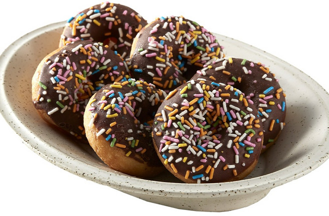 파르팜 레인보우 초코 도넛 30개입 디저트 선물 학교 급식 간식 빵, 30개, 20g