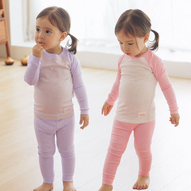 배냇베이비 1+1 멜란지 실내복 남아 여아 내복 세트 아동 주니어 키즈