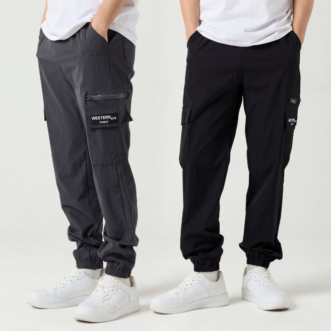 1+1 오로꼬 남성 컴포터블 조거팬츠 스판 밴딩